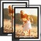 8x10 Picture Frames Black - Set of 2, HD Real Glass 8 by 10 Photo Frame